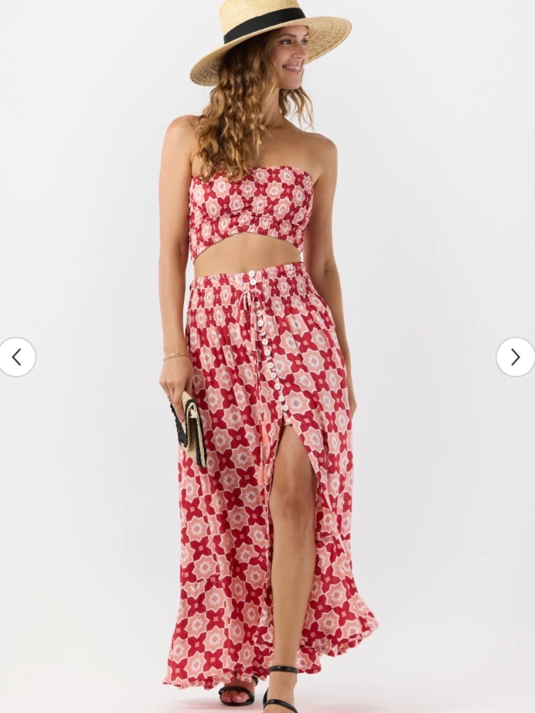 Tiare Hawaii Dakota Skirt & Hollie Crop Top Set, One Size
